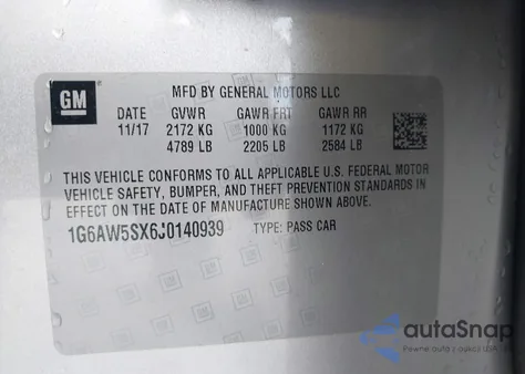 2018 Cadillac Cts Standard from USA, damaged, VIN 1G6AW5SX6J0140939